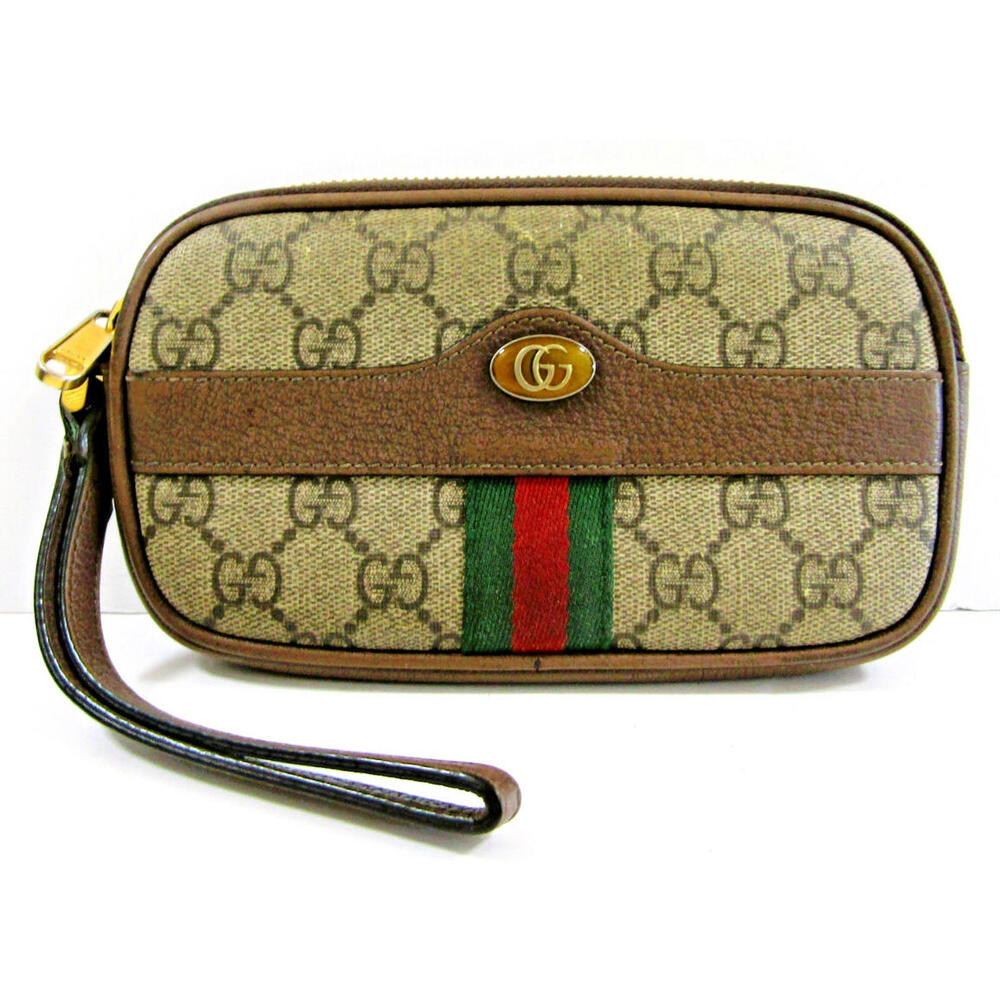 Authentic GUCCI Ophida GG Supreme Wristlet